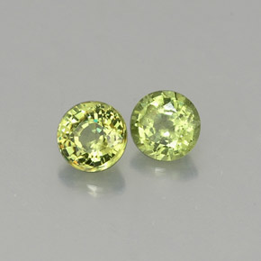 0.41 ct Green Demantoid Garnet Stone, Natural Demantoid Garnet in Round Facet Shape for Sale