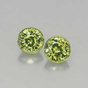 0.79 ct Green Demantoid Garnet Gemstone, Demantoid Garnet Gem in Round Facet Shape for Sale.