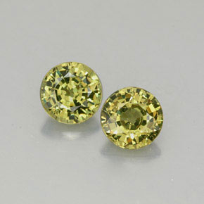 0.93 ct Yellow Demantoid Garnet Gemstone, Demantoid Garnet Gem in Round Facet Shape for Sale.