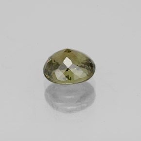 Demantoid Garnet Gemstone in 6.7 x 5.8 mm Size for Sale, Demantoid Garnet Stone in Greenish Golden Color