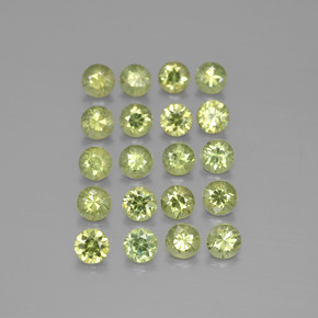Medium Yellow Demantoid-Granat Edelstein - 0.1ct Diamanten-Schliff (ID: 385532)