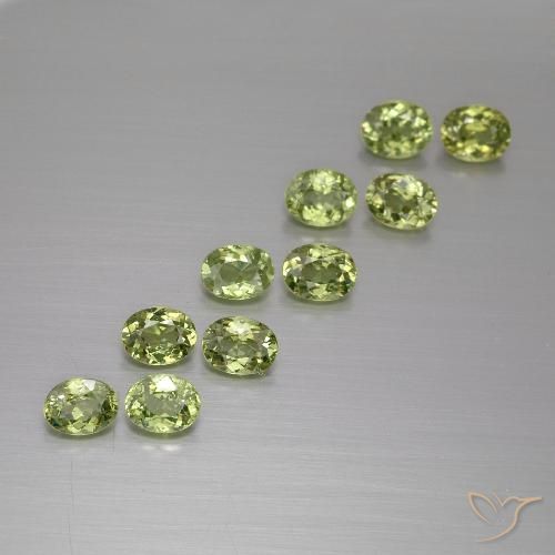 2.37ctw Natural Medium Green Demantoid Garnet, Oval, VS