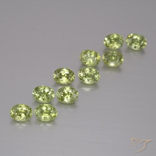 2.13ctw Natural Medium Green Demantoid Garnet, Oval, VS