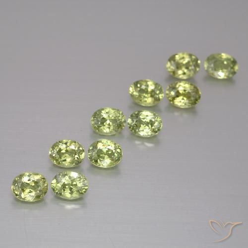 2.14ctw Natural Olive Green Demantoid Garnet, Oval, VS