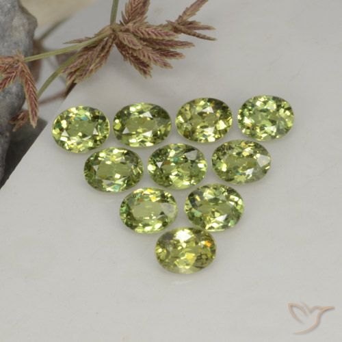 2.19 ct Oval Cut Demantoid Garnet, 4.1 x 3.1 mm From Namibia, Photo A