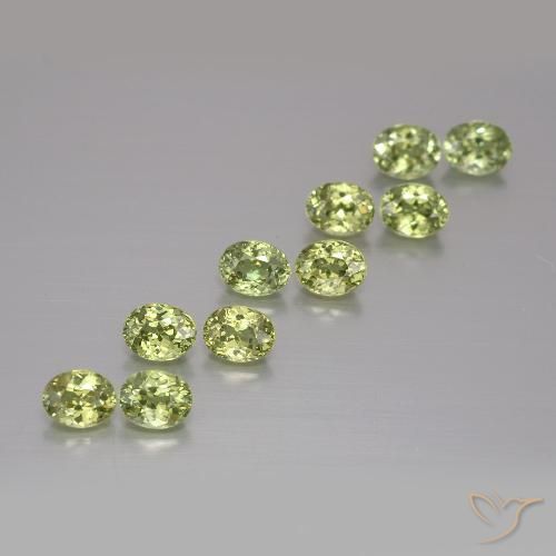 2.44ctw Natural Medium Green Demantoid Garnet, Oval, VS