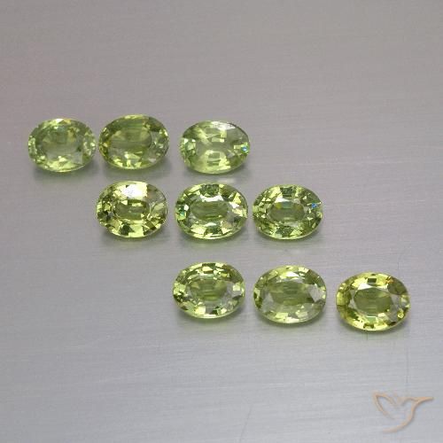 2.11ctw Natural Medium Green Demantoid Garnet, Oval, VS