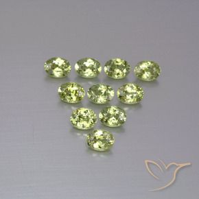 1.93 ctw Green Demantoid Garnet Stones, Natural Demantoid Garnet in Oval Facet Shape for Sale