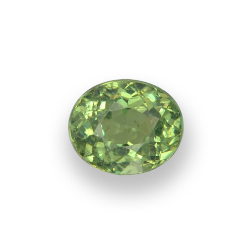 Medium Green Гранат Демантоид Камень - 0.6ct Фасетный Овал (ID: 458196)