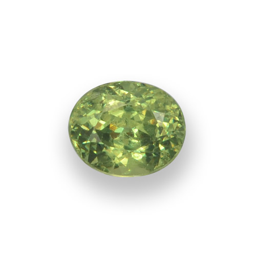 Verde cálido Granate Demantoide Gema - 0.6ct Forma ovalada (ID: 458198)