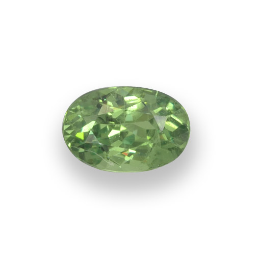 Warm Green Гранат Демантоид Камень - 0.5ct Фасетный Овал (ID: 458200)