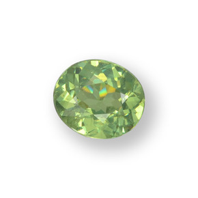 Лаймово-зеленый Гранат Демантоид Камень - 0.5ct Фасетный Овал (ID: 458203)