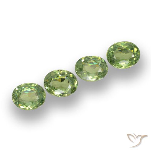 1.23 ct Oval Cut Demantoid Garnet, 4.5 x 3.7 mm From Namibia, Photo A