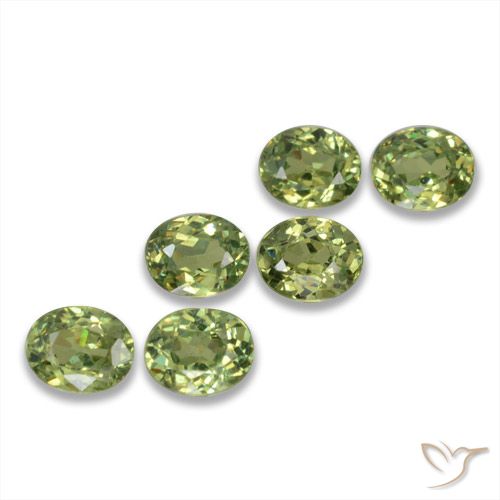 1.73ctw Natural Olive Green Demantoid Garnet, Oval, VS