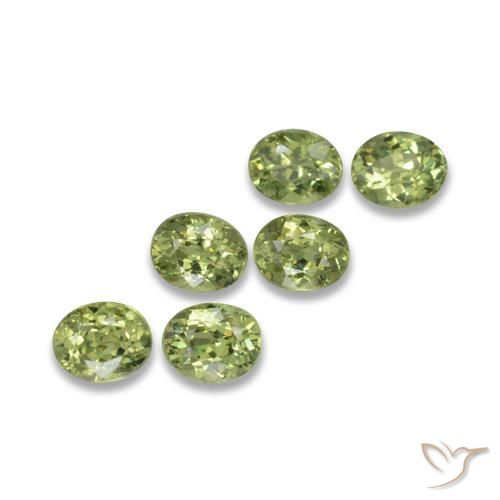 2.06ctw Natural Olive Green Demantoid Garnet, Oval, VS