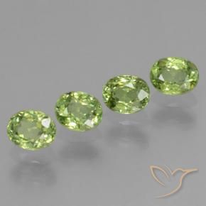 1.27 ctw Green Demantoid Garnet Stones, Natural Demantoid Garnet in Oval Facet Shape for Sale