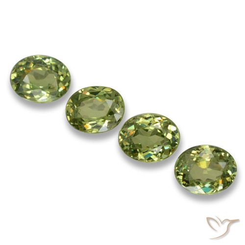 1.23ctw Natural Olive Green Demantoid Garnet, Oval, VS