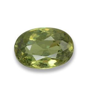 Earthy Green Гранат Демантоид Камень - 0.7ct Фасетный Овал (ID: 458308)