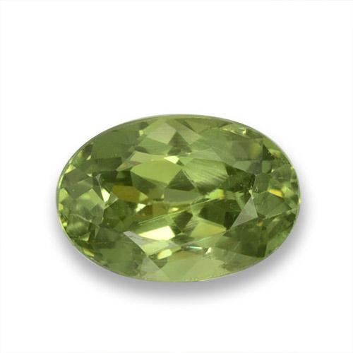 0.7ct Oval Facet Golden Green Demantoid Garnet for sale thumb image of 0.7ct Oval Facet Golden Green Demantoid Garnet (ID: 458312)