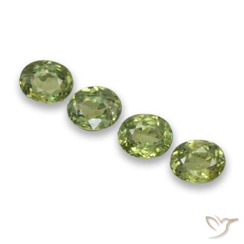 1.80ctw Natural Medium Green Demantoid Garnet, Oval, VS