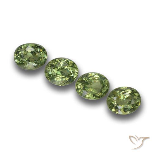 1.39 ct Oval Cut Demantoid Garnet, 4.5 x 3.6 mm From Namibia, Photo A