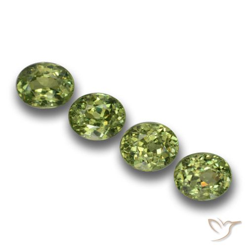 1.40ctw Natural Light Forest Green Demantoid Garnet, Oval, VS