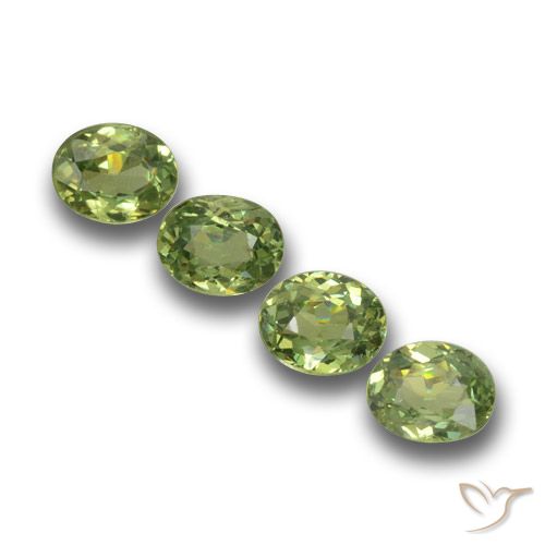 1.12ctw Natural Warm Green Demantoid Garnet, Oval, VS