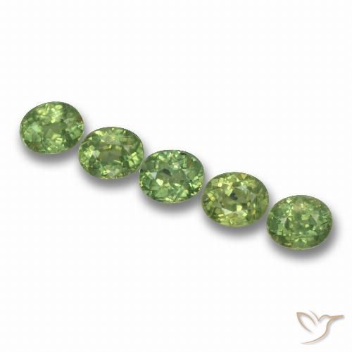 1.85 ct Oval Cut Demantoid Garnet, 4.5 x 3.7 mm From Namibia, Photo A