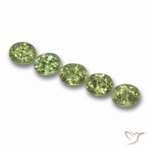 1.89ctw Natural Light Forest Green Demantoid Garnet, Oval, VS