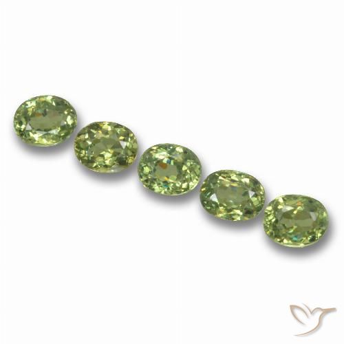 1.91ctw Natural Light Forest Green Demantoid Garnet, Oval, VS