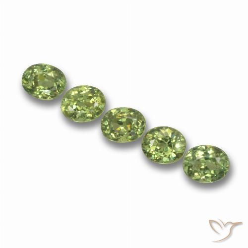 1.86 ct Oval Cut Demantoid Garnet, 4.5 x 3.7 mm From Namibia, Photo A
