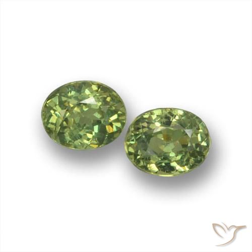 0.8 ct Oval Cut Demantoid Garnet, 4.5 x 3.7 mm From Namibia, Photo A