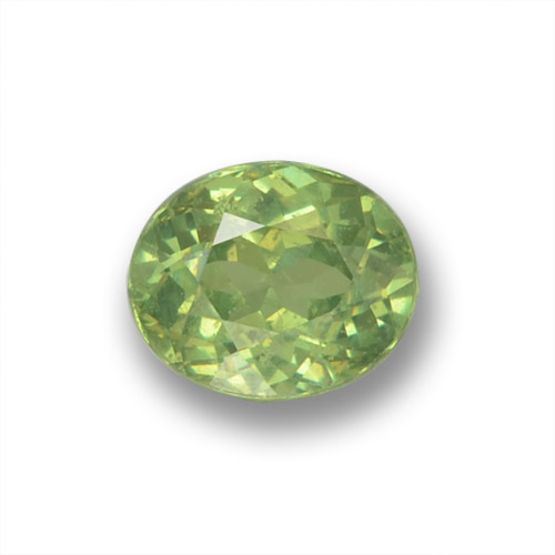 Verde medio Granate Demantoide Gema - 0.5ct Forma ovalada (ID: 458635)