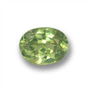 Vert moyen Grenat Démantoïde gemme - 0.5ct Ovale facette (ID: 458638)
