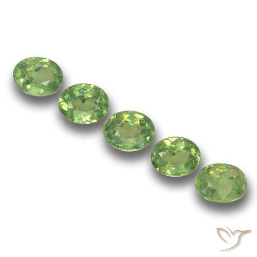 1.43ctw Natural Medium Green Demantoid Garnet, Oval, VS