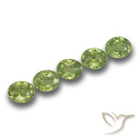 1.76 ctw Green Demantoid Garnet Stones, Natural Demantoid Garnet in Oval Facet Shape for Sale