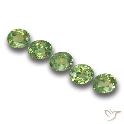 1.73ctw Natural Medium Green Demantoid Garnet, Oval, VS