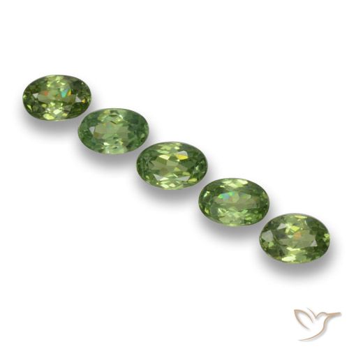 1.53 ct Oval Cut Demantoid Garnet, 4.9 x 3.3 mm From Namibia, Photo A