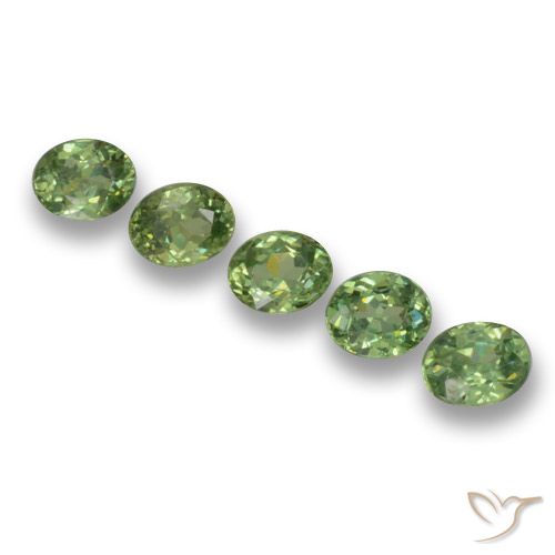 1.27ctw Natural Medium Green Demantoid Garnet, Oval, VS