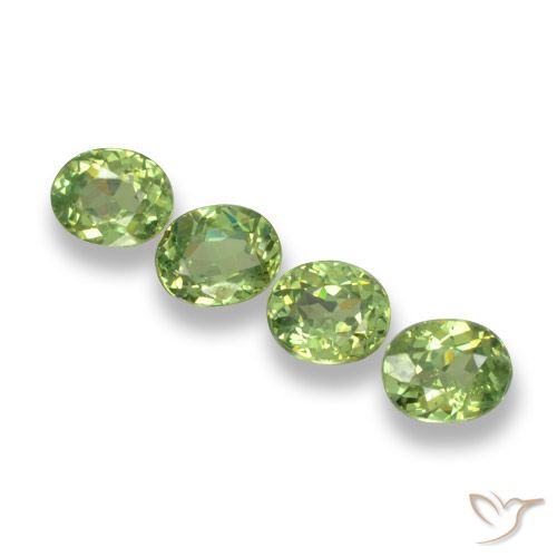 1.34ctw Natural Medium Green Demantoid Garnet, Oval, VS