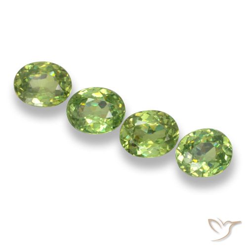 1.51ctw Natural Yellow Green Demantoid Garnet, Oval, VS