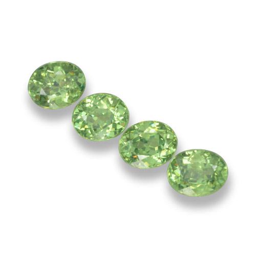 Verde amarillo Granate Demantoide Gema - 0.4ct Forma ovalada (ID: 461513)