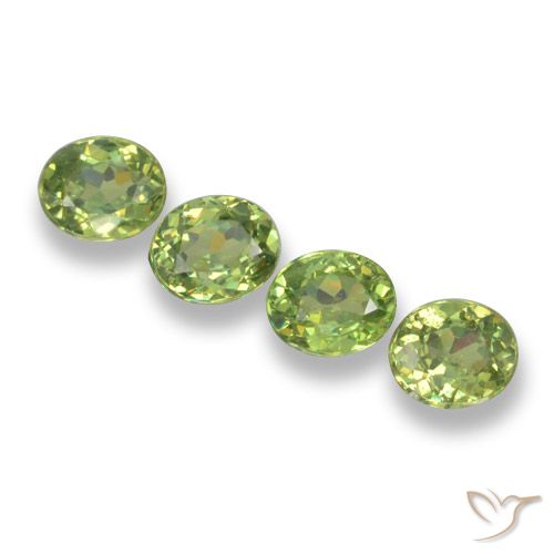 1.9 ct Oval Cut Demantoid Garnet, 5 x 4.2 mm From Namibia, Photo A