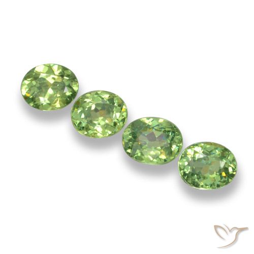 1.49ctw Natural Pear Green Demantoid Garnet, Oval, VS
