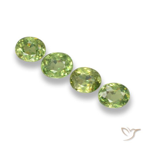 1.19ctw Natural Lime Green Demantoid Garnet, Oval, VS