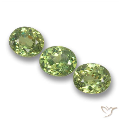 1.43 ct Oval Cut Demantoid Garnet, 4.9 x 4 mm From Namibia, Photo A