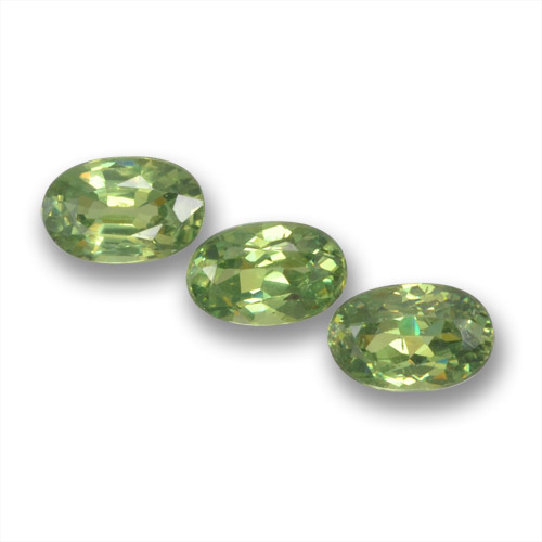 Warm Green Demantoid Garnet Gem - 0.4ct Oval Facet (ID: 461713)