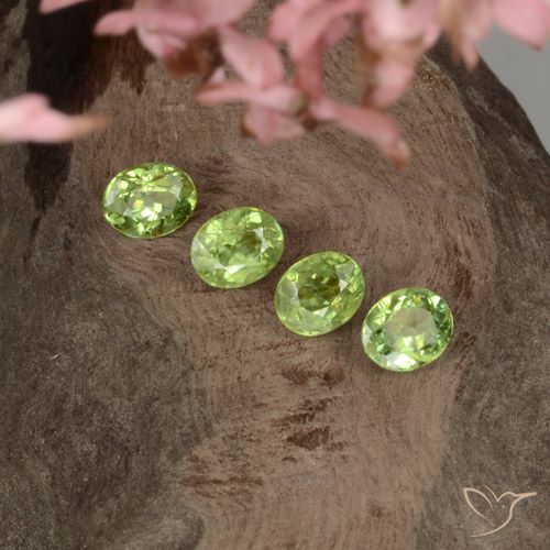 1.42ctw Natural Lime Green Demantoid Garnet, Oval, VS