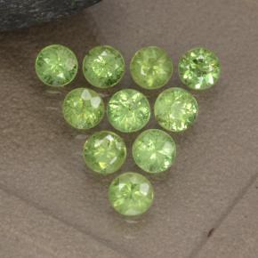 Verde vivo claro Granate Demantoide Gema - 0.2ct Corte Diamante (ID: 468828)