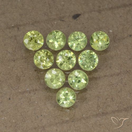 1.80ctw Natural Medium Green Demantoid Garnet, Round, VS-SI